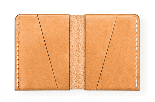 The Forsta Leather Wallet Open